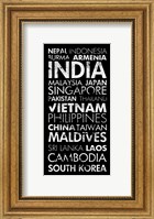 Asia Countries II Fine Art Print
