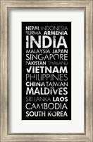 Asia Countries II Fine Art Print