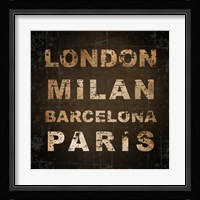 Eurpoean Cities Square II Framed Print