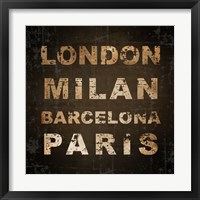 Eurpoean Cities Square II Framed Print