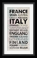 European Countries I Framed Print