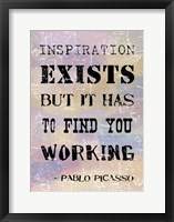 Picasso Inspiration Quote Fine Art Print