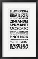 Wine List I Fine Art Print