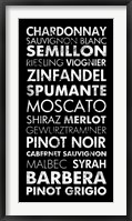 Wine List II Framed Print