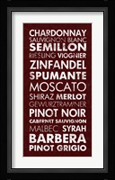 Wine List III Framed Print