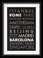 World Cities II Framed Print