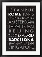 World Cities II Framed Print