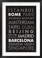 World Cities II Framed Print