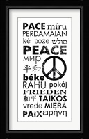 Peace in Different Languages Fine Art Print