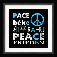 Blue Peace Square I Fine Art Print