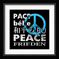 Blue Peace Square II Framed Print