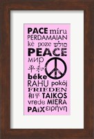 Pink Peace Languages Fine Art Print
