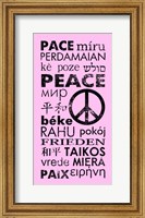 Pink Peace Languages Fine Art Print