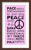 Pink Peace Languages Fine Art Print