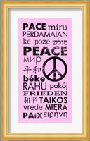 Pink Peace Languages Fine Art Print