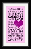 Pink Love Languages Framed Print