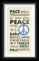 Peace Around the World Framed Print