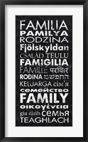 Family in Different Languages Fine Art Print