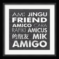 Friend Square Gray Fine Art Print