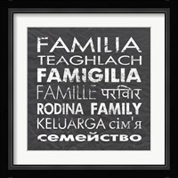 Family Square Gray Fine Art Print