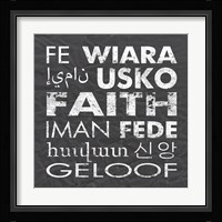 Faith Square Gray Fine Art Print