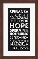 Hope in Different Languages Fine Art Print