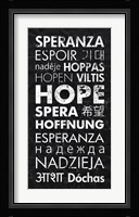 Hope in Different Languages Fine Art Print