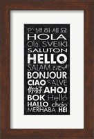 Hello in Different Languages Fine Art Print