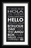 Hello in Different Languages Fine Art Print