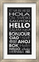 Hello in Different Languages Fine Art Print