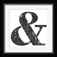 Black Ampersand Framed Print