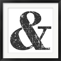 Black Ampersand Framed Print
