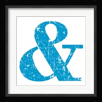 Blue Ampersand Framed Print