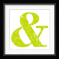 Lime Ampersand Framed Print