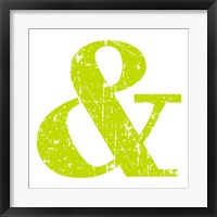Lime Ampersand Framed Print