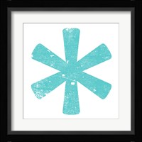 Aqua Asterisk Framed Print