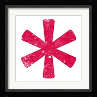 Red Asterisk Framed Print
