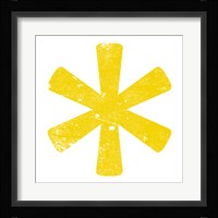 Yellow Asterisk Framed Print