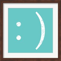 Aqua Smiley Fine Art Print