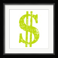 Lime Dollar Sign Fine Art Print