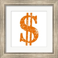 Orange Dollar Sign Fine Art Print