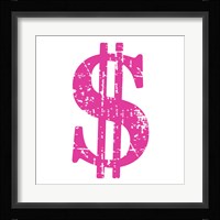 Pink Dollar Sign Fine Art Print
