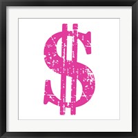 Pink Dollar Sign Fine Art Print