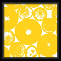 Yellow Lemon Slices Framed Print