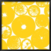 Yellow Lemon Slices Framed Print