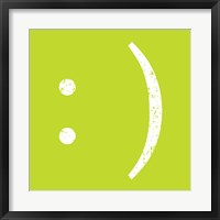 Lime Smiley Framed Print