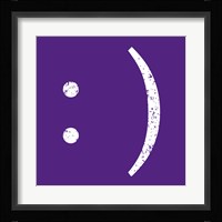Purple Smiley Framed Print