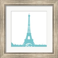 Aqua Eiffel Tower Fine Art Print