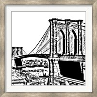 Black Brooklyn Bridge Fine Art Print