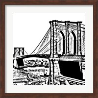 Black Brooklyn Bridge Fine Art Print